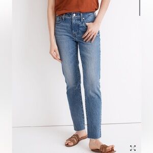 Madewell The Mid-Rise Perfect Vintage Raw Hem Jeans - Size 23